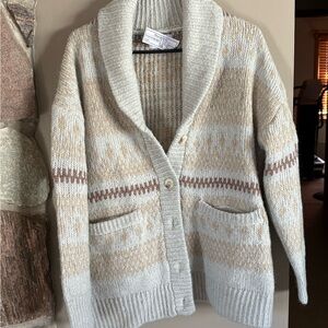 Old Navy Cozy Fair Isle Cardigan Oversized women’s size M